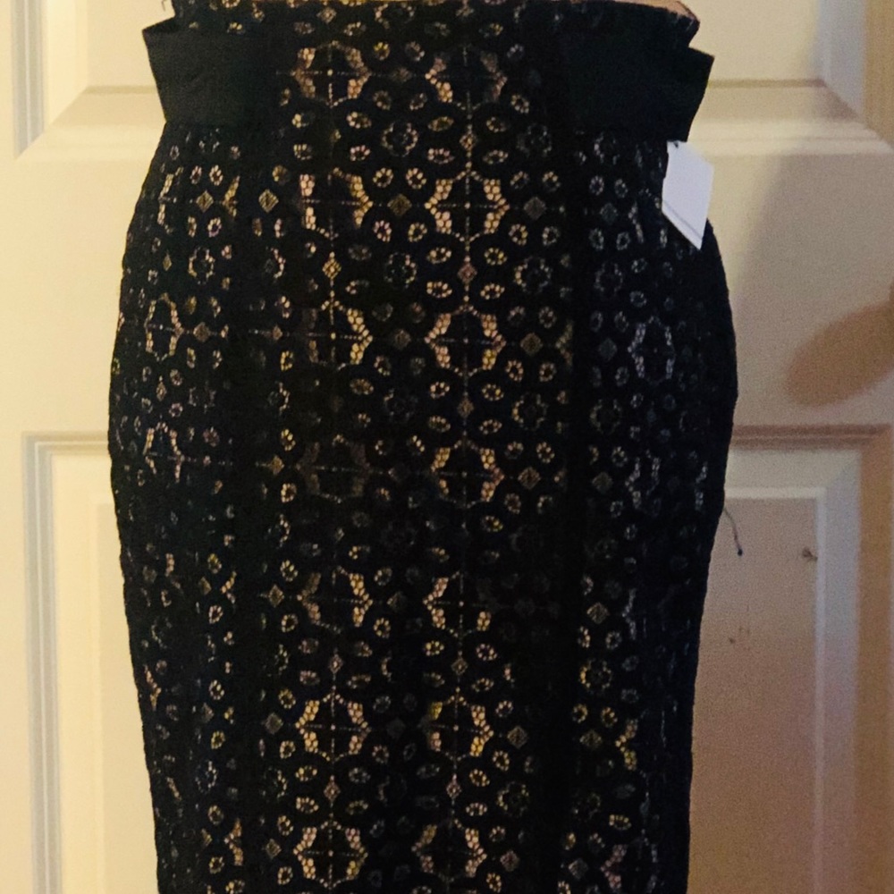 Black lace skirt